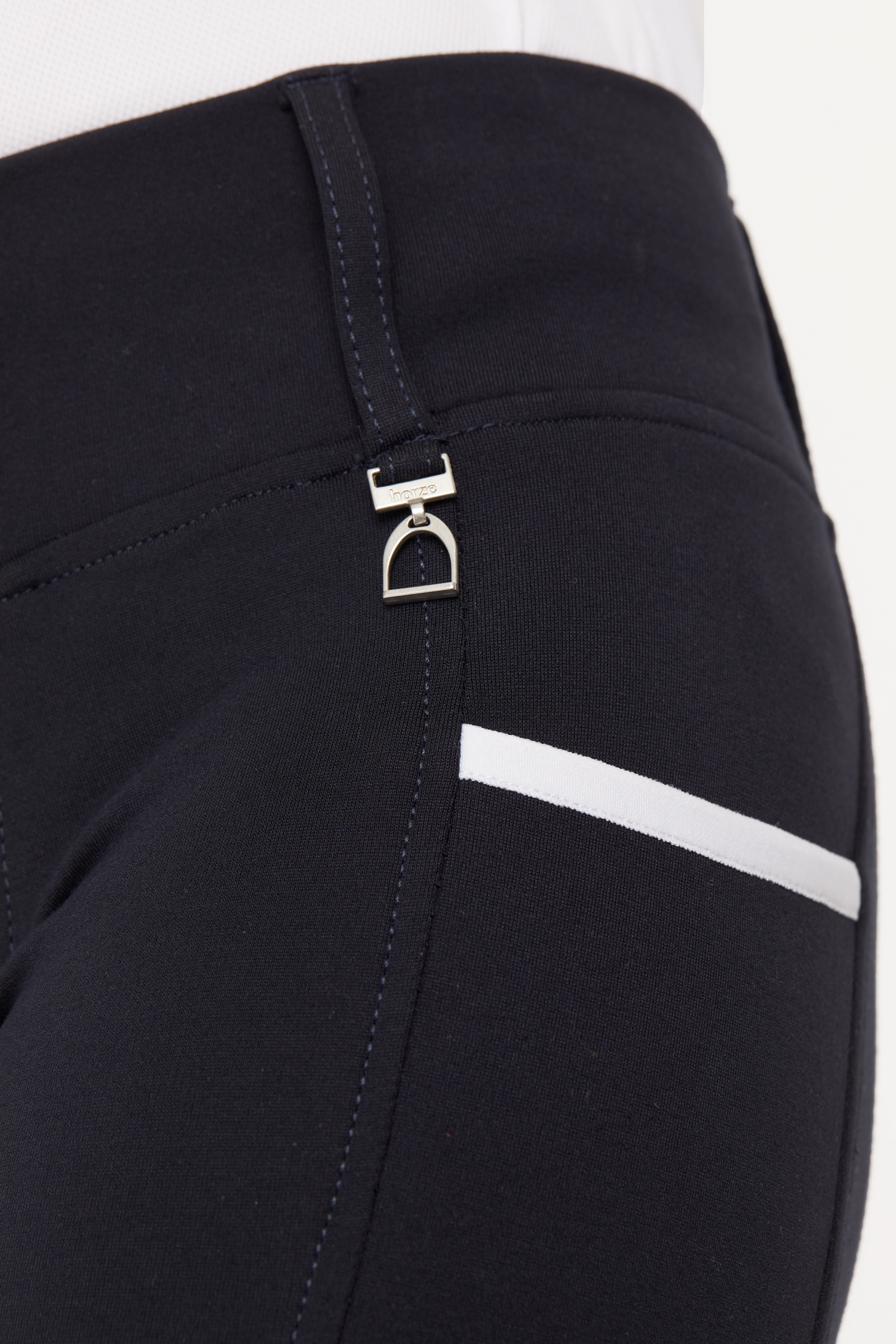 Dziecięce legginsy jeździeckie Horze Lucinda z wysokim stanem i pełnym lejem silikonowym