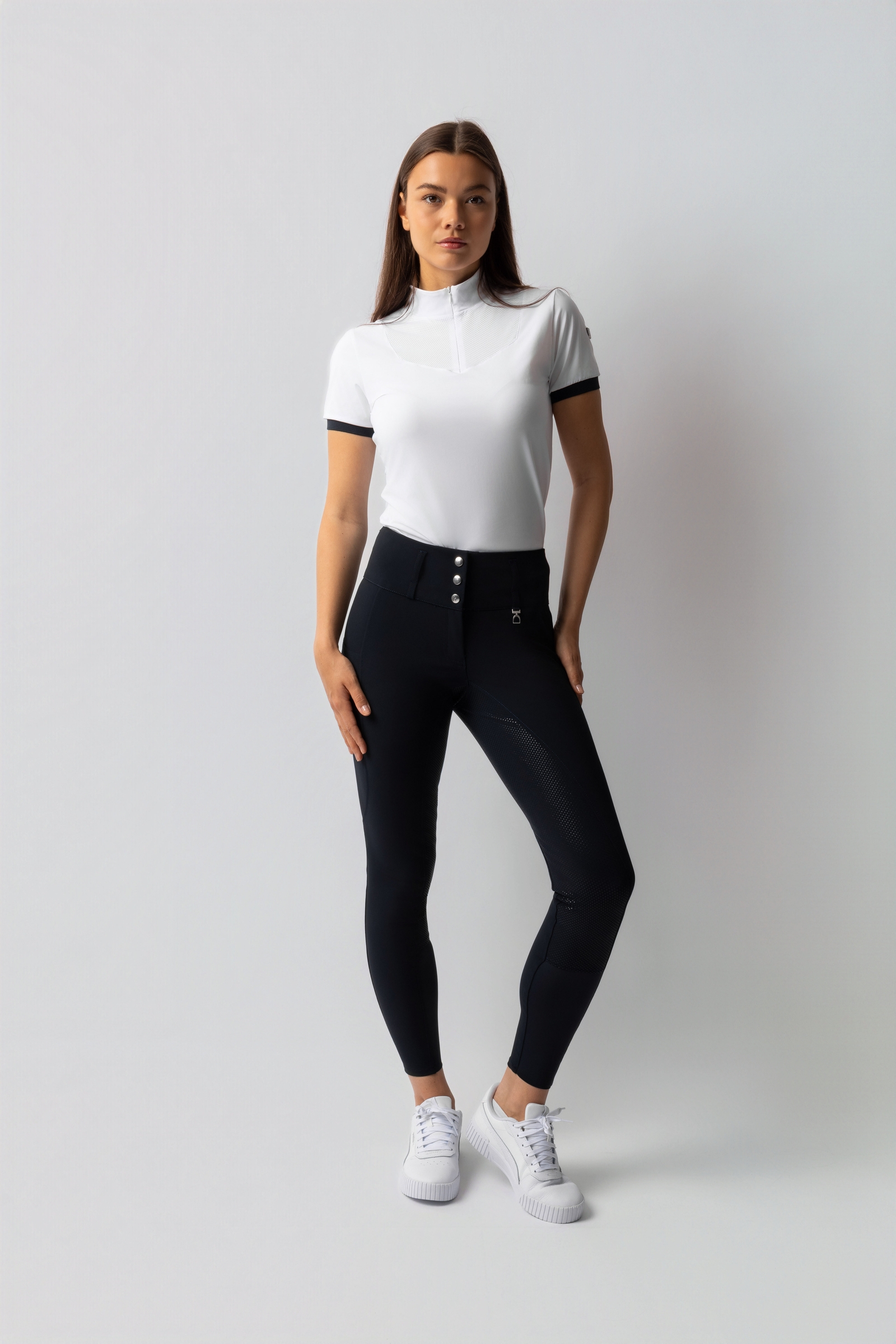 Horze Leonie damskie bryczesy z pełnym silikonowym lejem UPF 40+