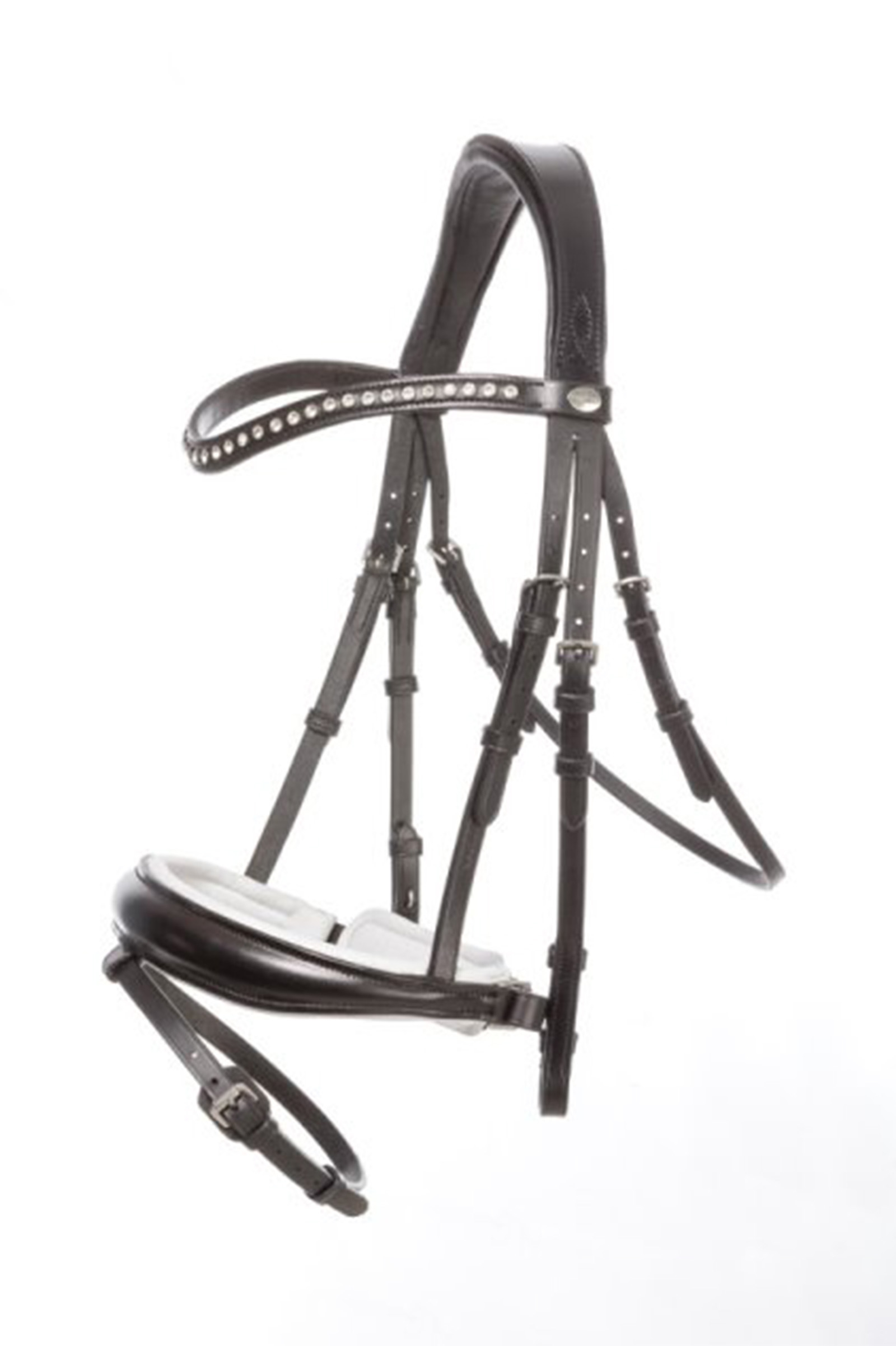 Black/White/Painted Kavalkade Charlotte Dressage Bridle Crank Noseband