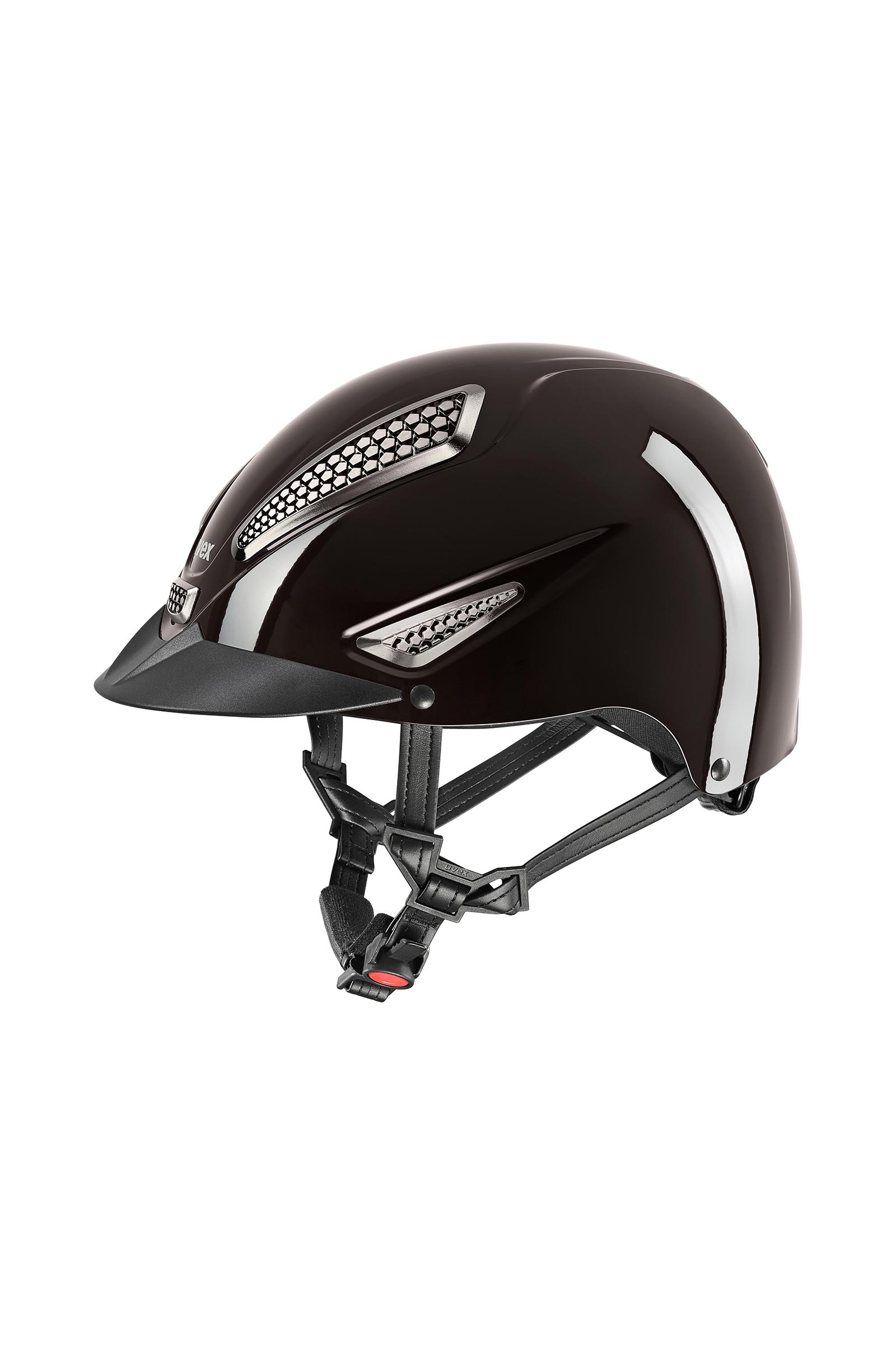 mocca glossy Uvex Perfexxion III Shiny kask jeździecki