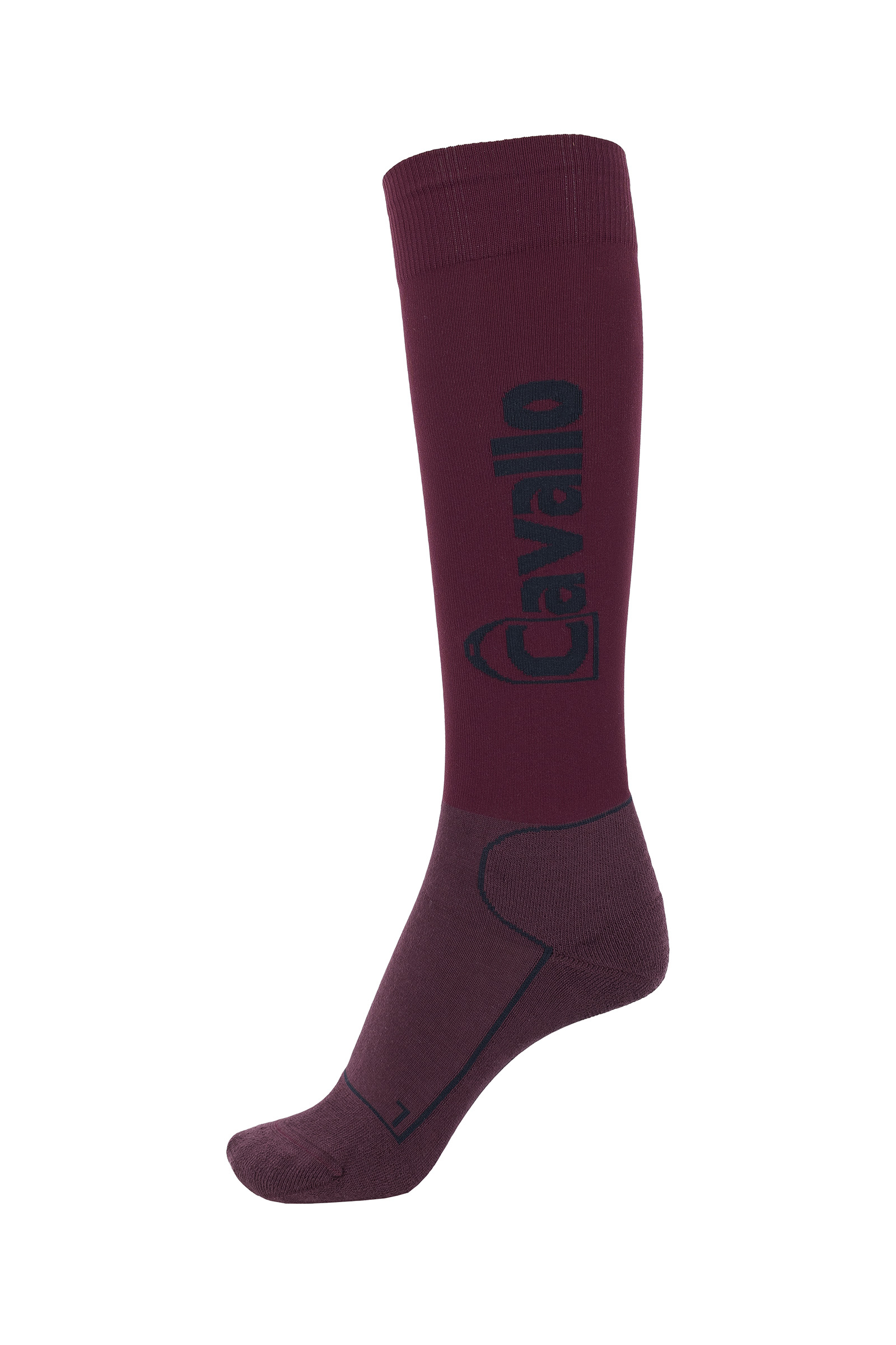 Port Wine Red/Navy Cavallo CavalSimo Podkolanówki ergonomiczne z cienką cholewką