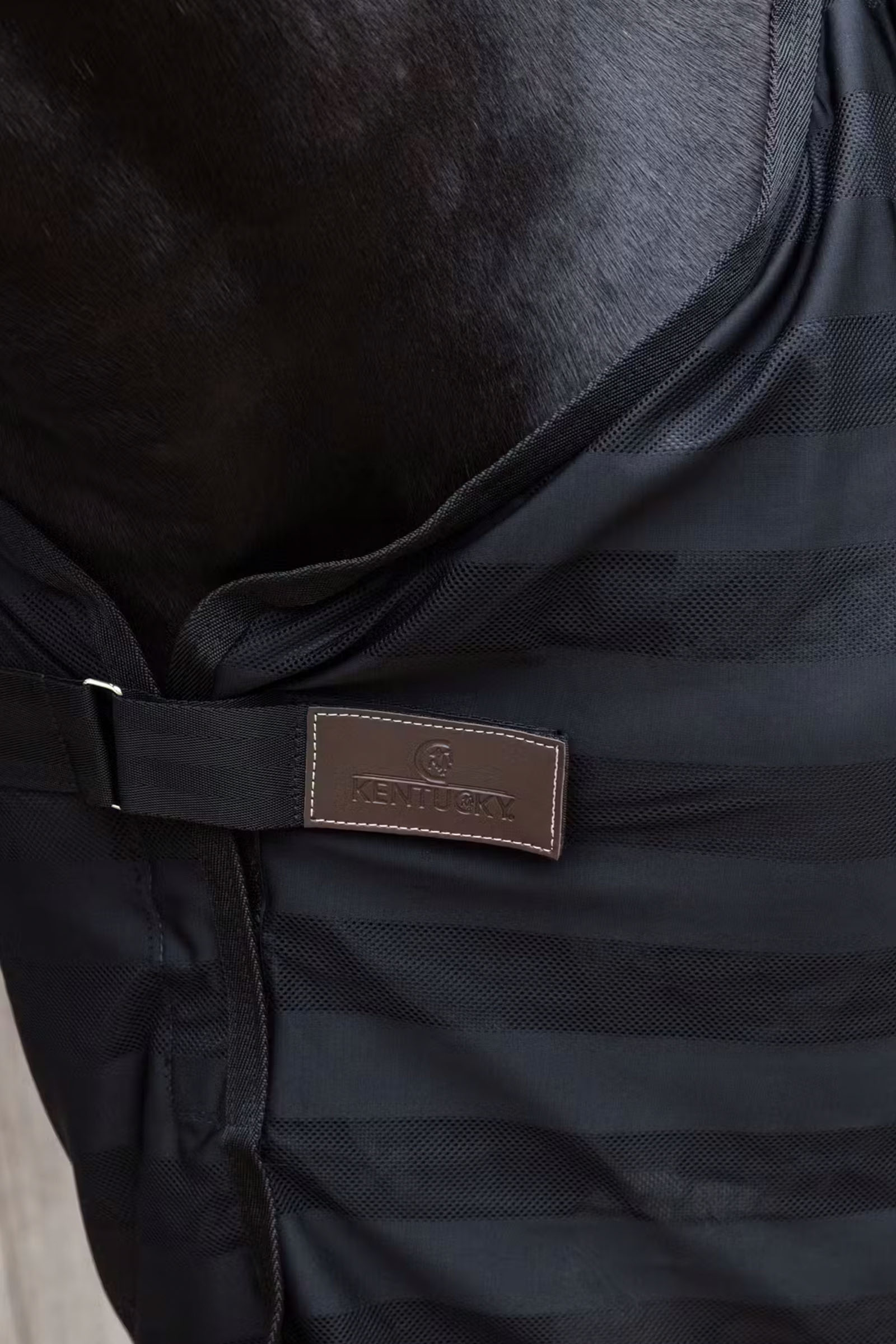 Kentucky Horsewear lekka, paskowana derka przeciw owadom z siateczki