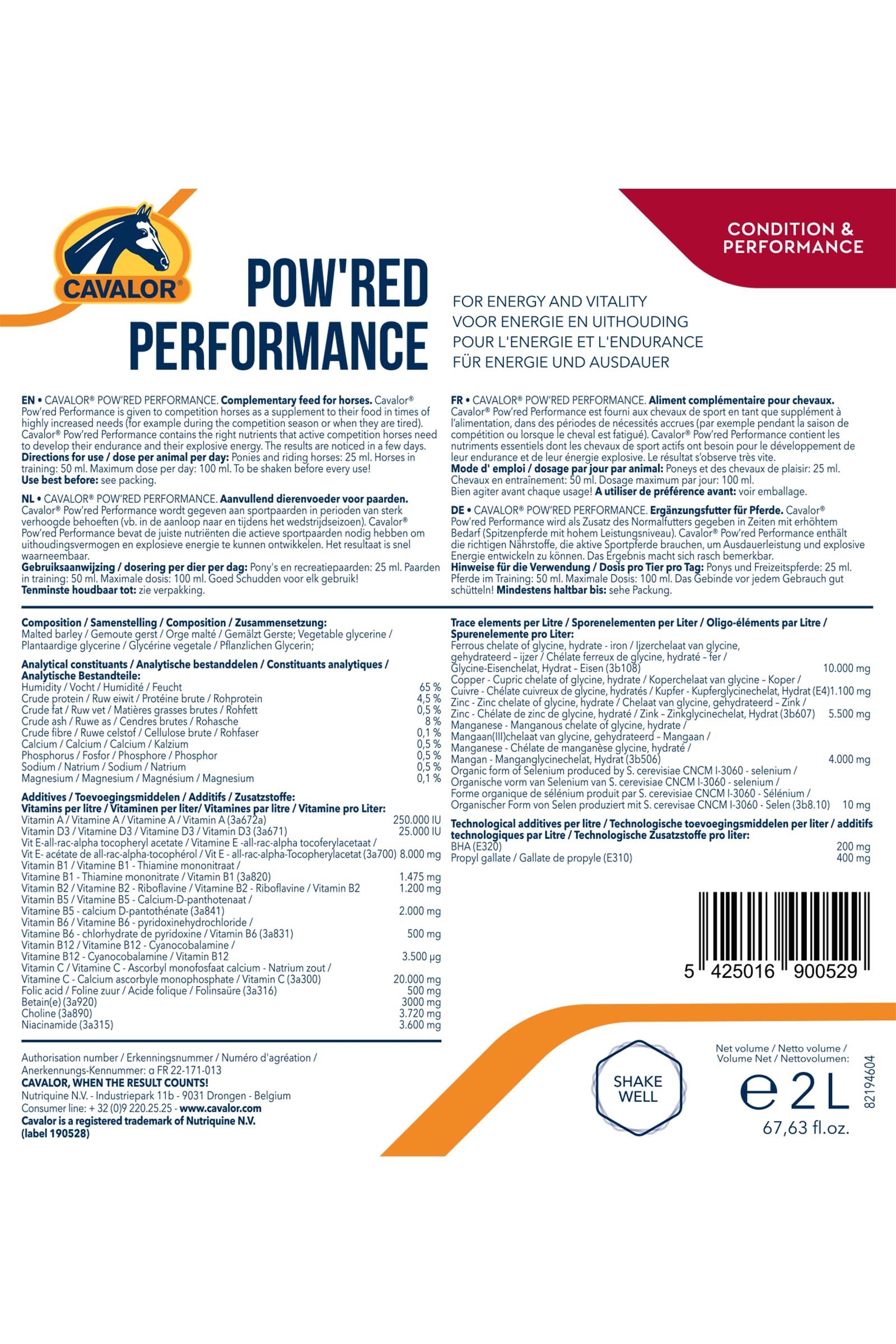 Cavalor Powred Performance, 2 L