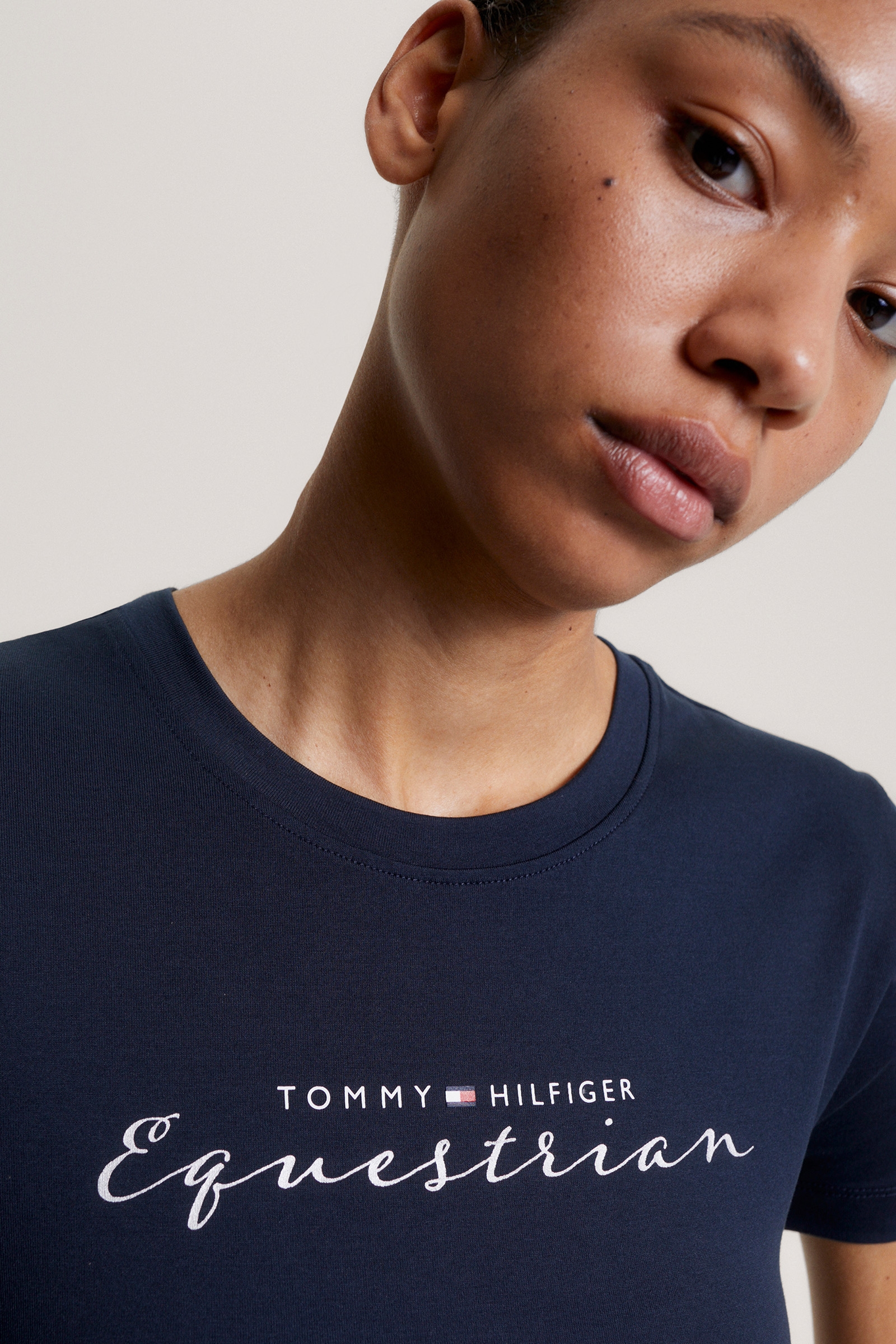Koszulka Tommy Hilfiger Equestrian Brooklyn z krótkim rękawem i motywem