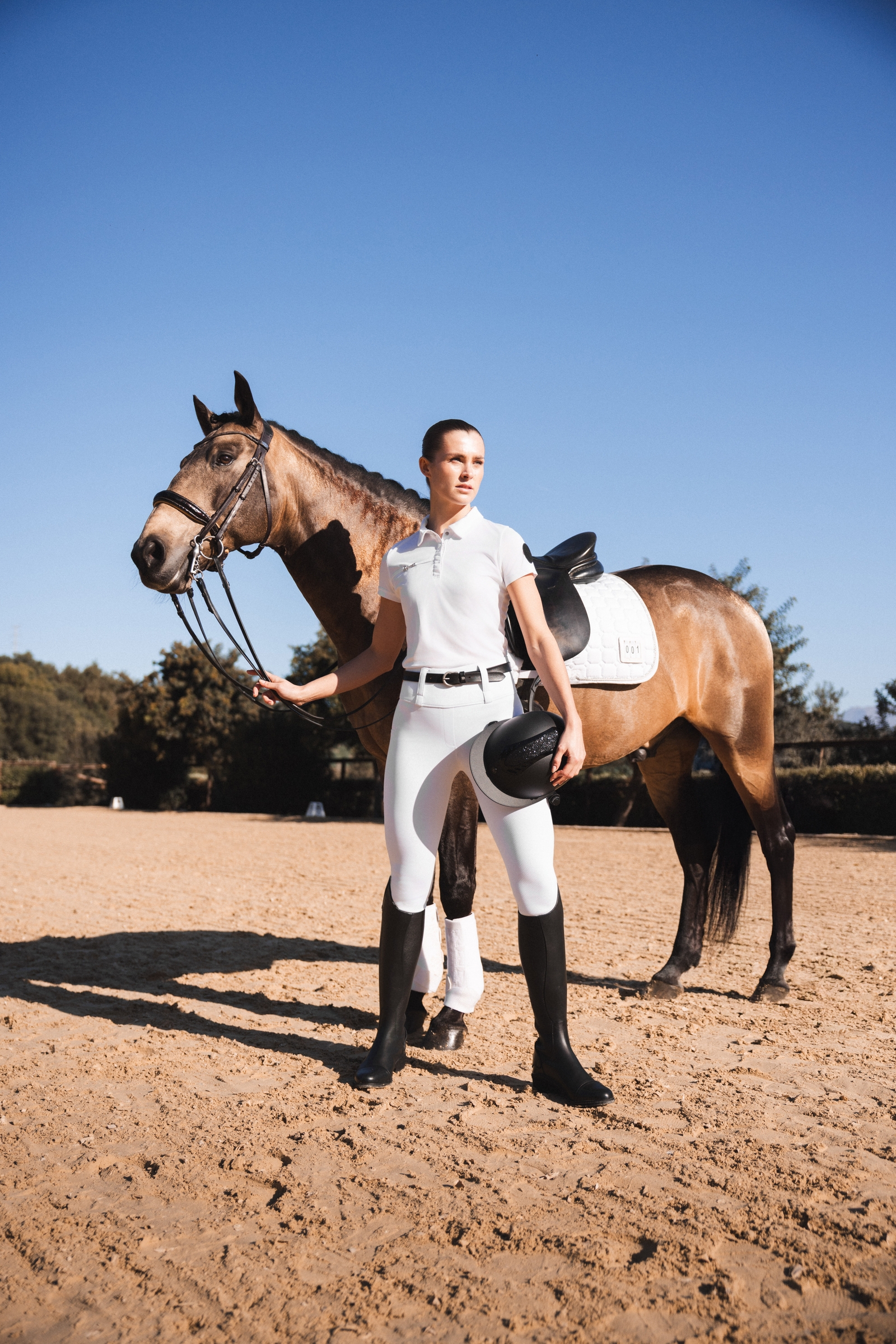 Horze Anya legginsy jeździeckie damskie z pełnym silikonowym lejem UPF 50+