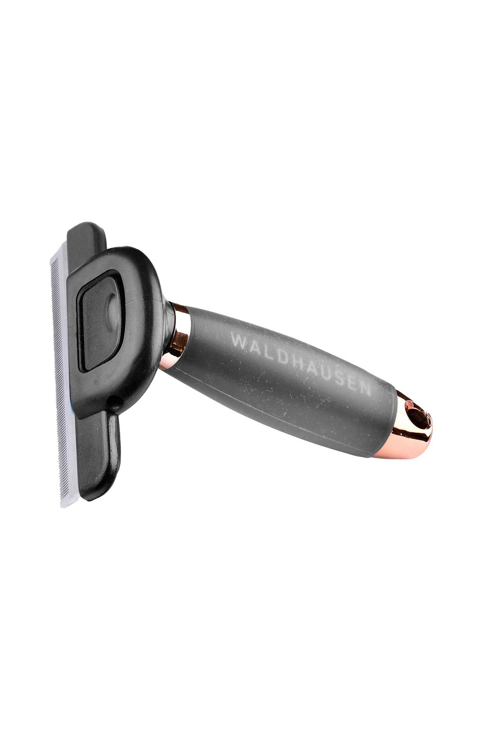 Black/ Rose Gold Waldhausen grzebień do linienia z uchwytem żelowym, rozmiar X-Large