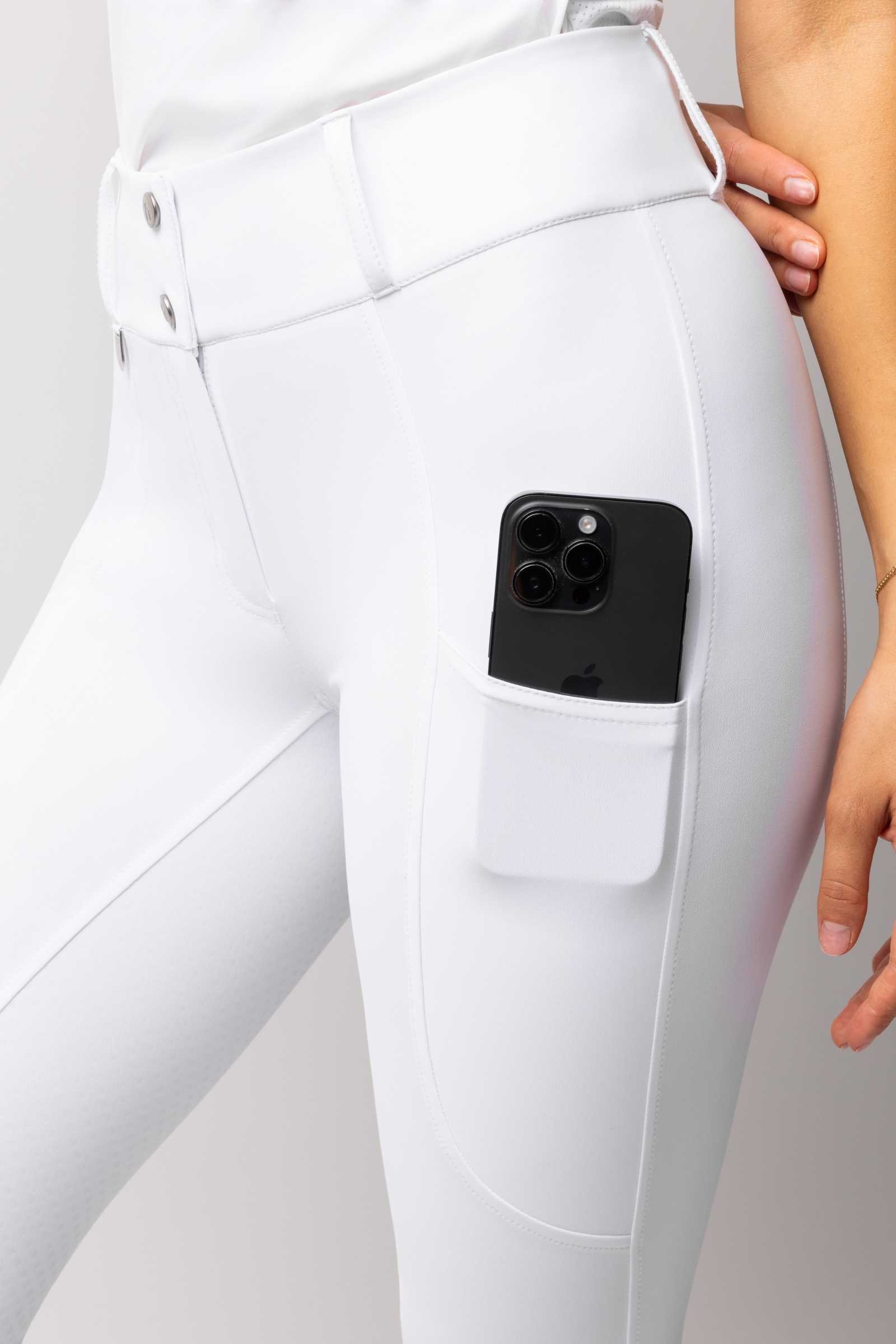 Horze Grand Prix Show Bryczesy z pełnym lejem UPF 50+