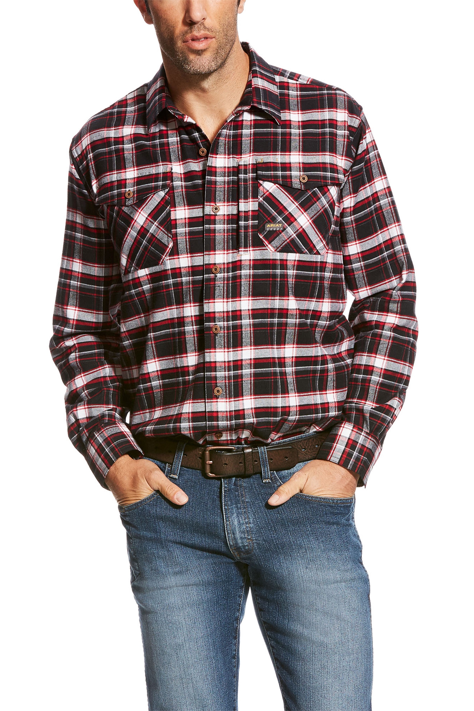 Allure Plaid Ariat Rebar flanelowa koszula robocza DuraStretch