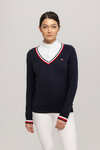 Tommy Hilfiger Equestrian Indiana damski sweter z dekoltem w serek